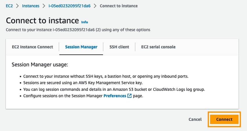 aws session manager connect 2