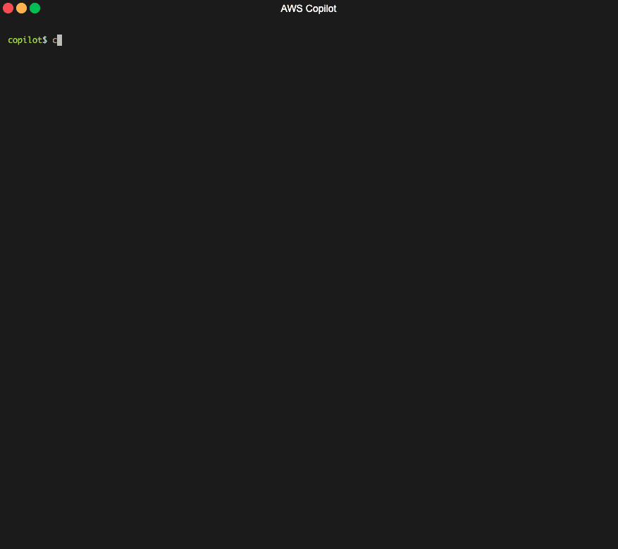 AWS Copilot CLI creating an AWS Fargate service example