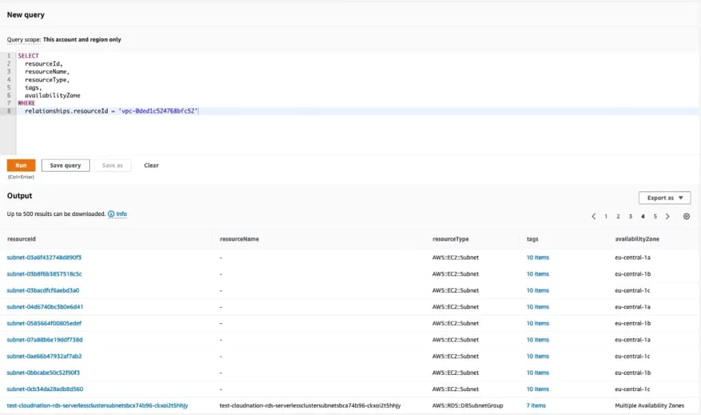 AWS Config advanced queries list resources in a VPC AWS Config advanced queries list resources in a VPC