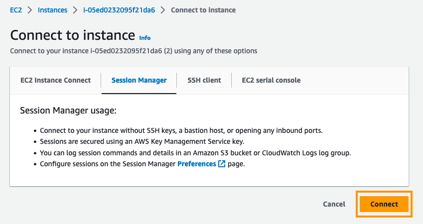 aws session manager connect 2