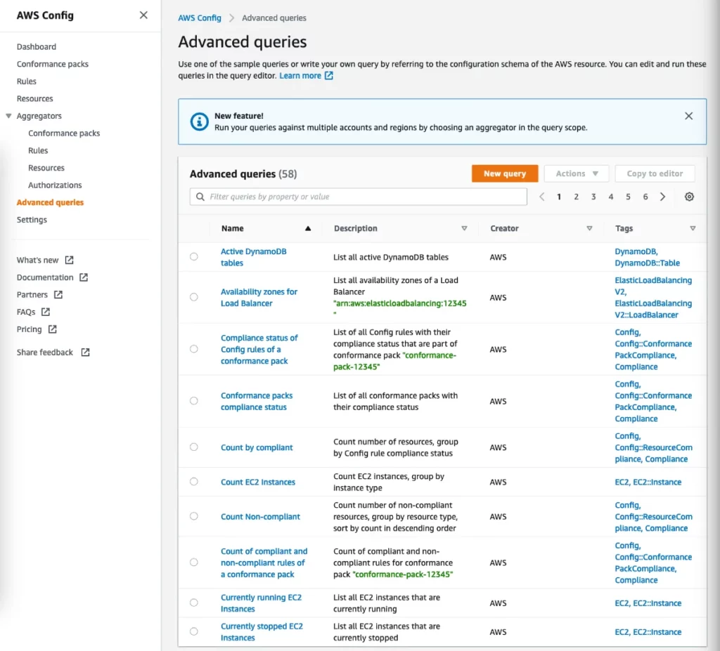 AWS Config advanced queries