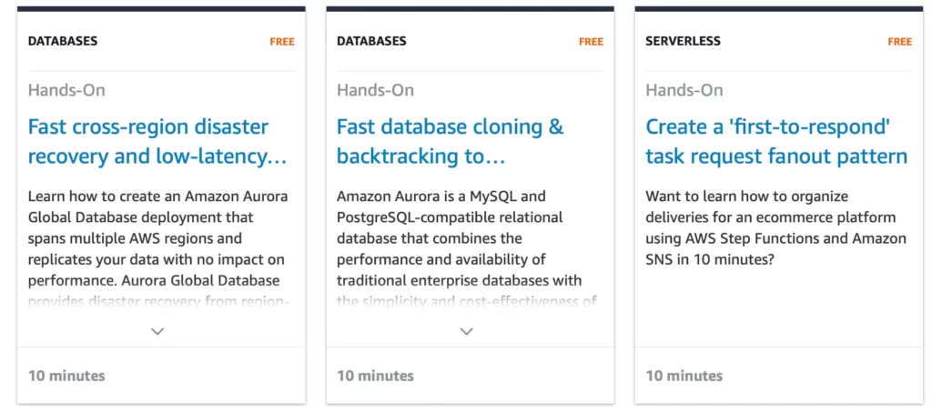 AWS hands-on free-tier labs