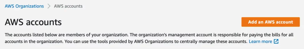 Create an AWS account in AWS Organizations