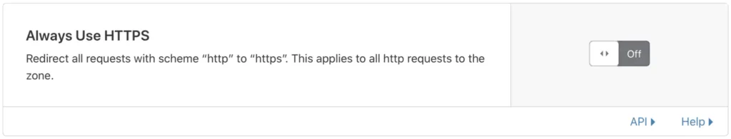 Cloudflare always use HTTPS feature
