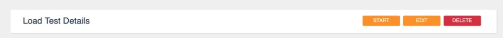 Load test details buttons of the distributed load testing on AWS tool.